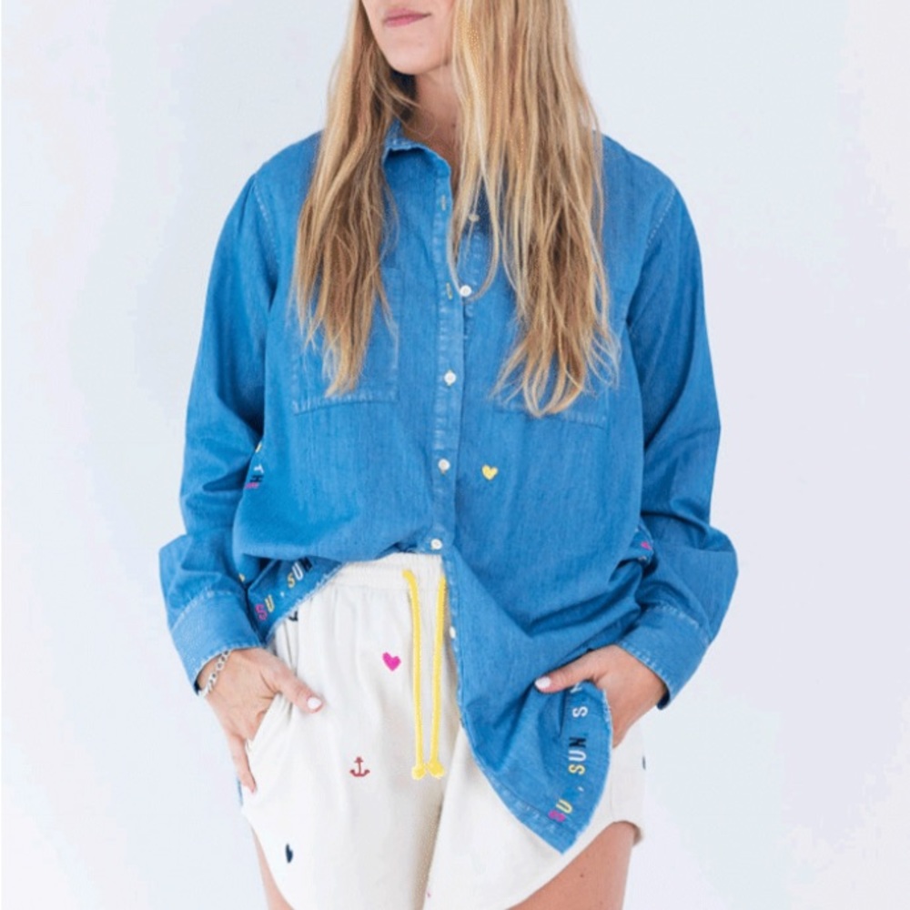 NWT New Kerri Rosenthal Mia Shirt Here Comes the Sun Size XS